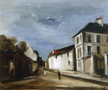Village Street Scene, France Artwork by Maurice De Vlaminck