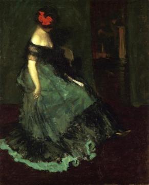 The Red Bow Artwork by Charles W. Hawthorne