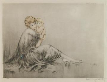 Young Mother Artwork by Louis Icart