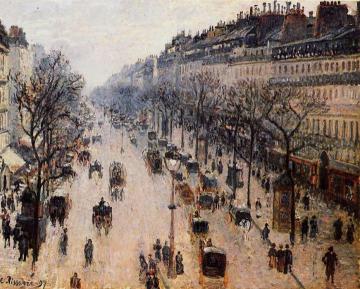 Boulevard Montmartre: Winter Morning Artwork by Camille Pissarro