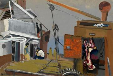 Sur Un Cargo Artwork by Boris Grigoriev