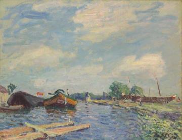 Canal at Saint-Mammes Artwork by Alfred Sisley