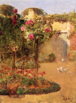 The Rose Garden Artwork by Frederick Childe Hassam