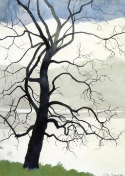 Lone Tree by the Pond Artwork by Leon Spilliaert