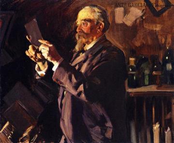 The Photographer Antonio Garcia in his Laboratory Artwork by Joaquin Sorolla y Bastida