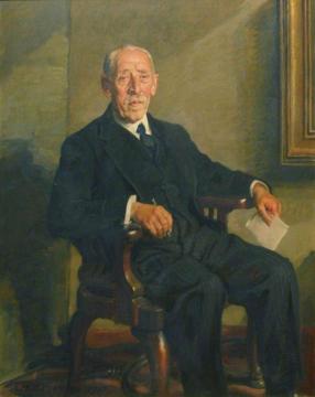 Major H. P. B. Beames, Chairman of Cheshire County Council Artwork by William Charles Penn
