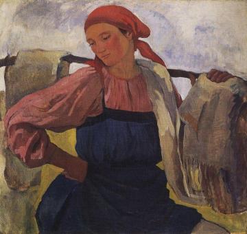Peasant Woman Artwork by Zinaida Serebriakova