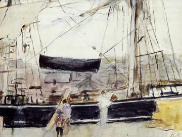 Boat at Dock Artwork by Berthe Morisot