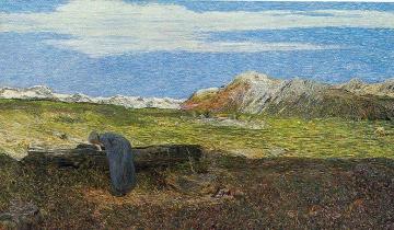 Donna alla fonte Artwork by Giovanni Segantini