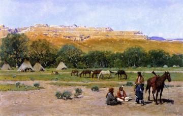 Indian Encampment Artwork by Henry F. Farny