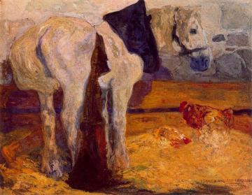 Horse And Rooster Artwork by Hermen Anglada Camarasa