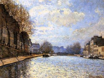 View of the Canal St. Martin Artwork by Alfred Sisley
