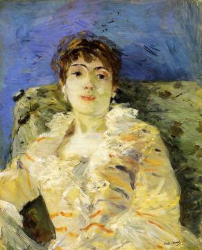 Girl on a Divan Artwork by Berthe Morisot