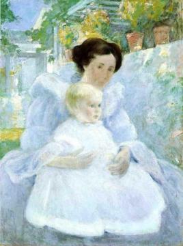 Mother And Child Artwork by John Twachtman