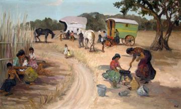 The Gypsy Encampment Artwork by Marcel Dyf