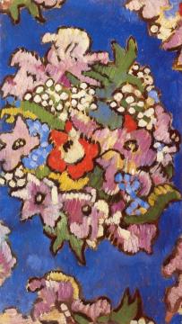 Flowers On A Blue Background Artwork by Louis Valtat