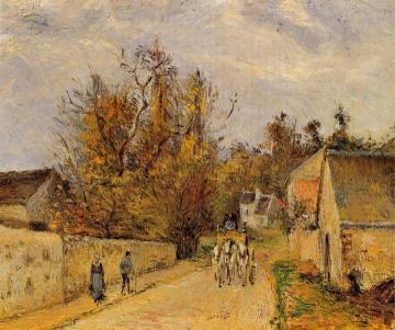 The Stage on the Road from Ennery to l'Hermigate, Pontoise Artwork by Camille Pissarro