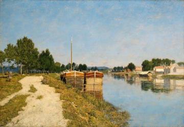 Morning on the Loing at Moret Artwork by William Lamb Picknell
