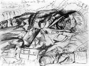 Body Of An Officer Artwork by Adolph von Menzel