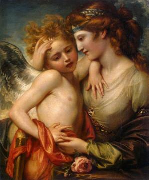 Venus Consoling Cupid Stung By A Bee Artwork by Benjamin West