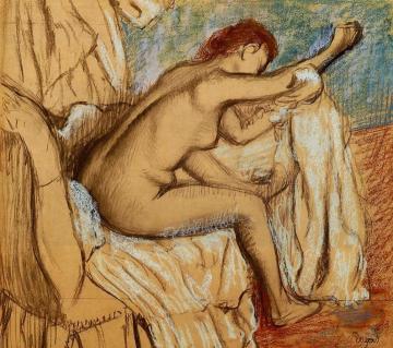 Woman Drying Herself Artwork by Edgar Degas