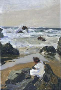 Elenita at the Beach, Asturias Artwork by Joaquin Sorolla y Bastida
