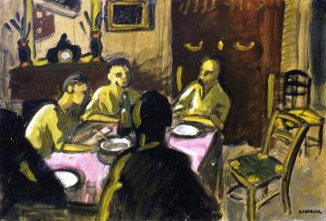 At the Dining Table Artwork by Auguste Chabaud