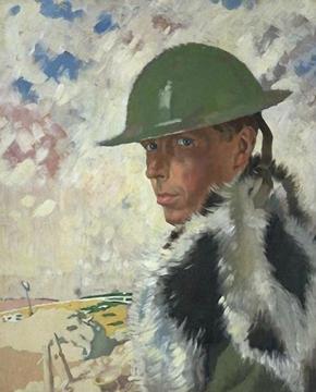 Self Portrait in Helmet Artwork by Sir William Orpen