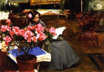 Clotilde in the Studio Artwork by Joaquin Sorolla y Bastida