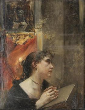 Praying In The Church Artwork by Eduard Veith