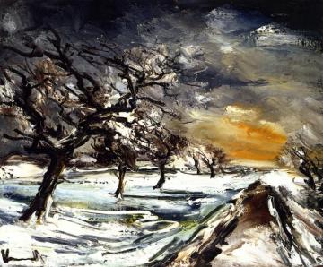 Normandy, Apple Trees In The Snow Artwork by Maurice De Vlaminck