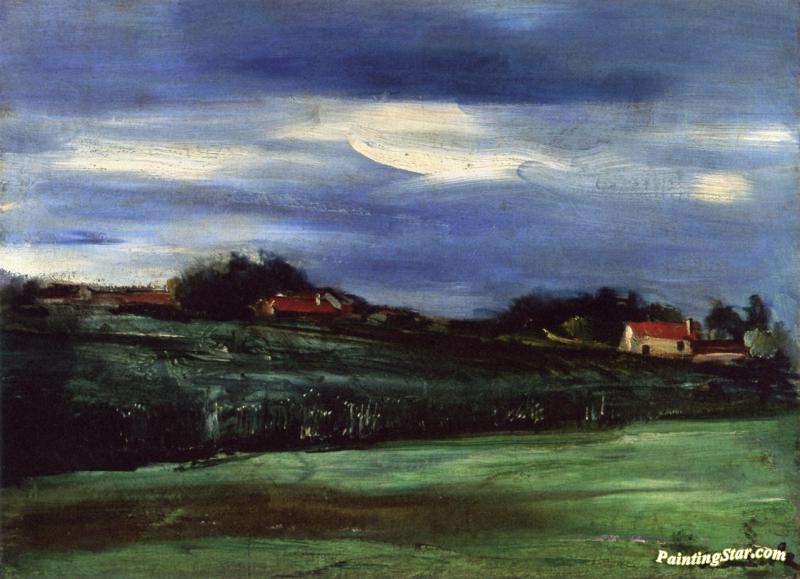 Landscape With Fields Artwork by Maurice De Vlaminck