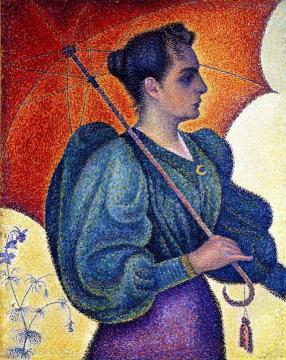 Woman with Parasol, Opus 243 Artwork by Paul Signac