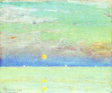Moonrise at Sunset Artwork by Frederick Childe Hassam