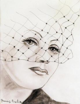 Woman's Head With Veil Artwork by Francis Picabia