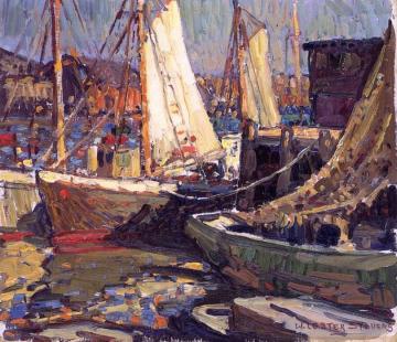 Midday, Gloucester Harbor Artwork by William Lester Stevens