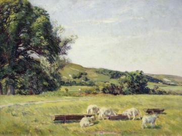 Landscape Near Firle, Sussex Artwork by Duncan Grant