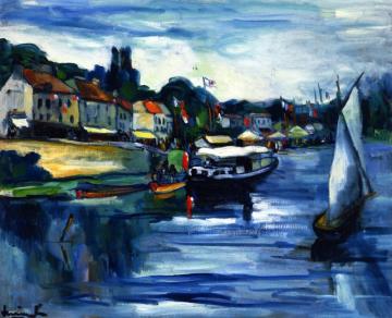 The Edge Of The River, July 14th Artwork by Maurice De Vlaminck
