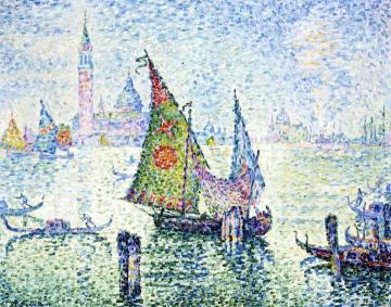 The Green Sail, Venice Artwork by Paul Signac