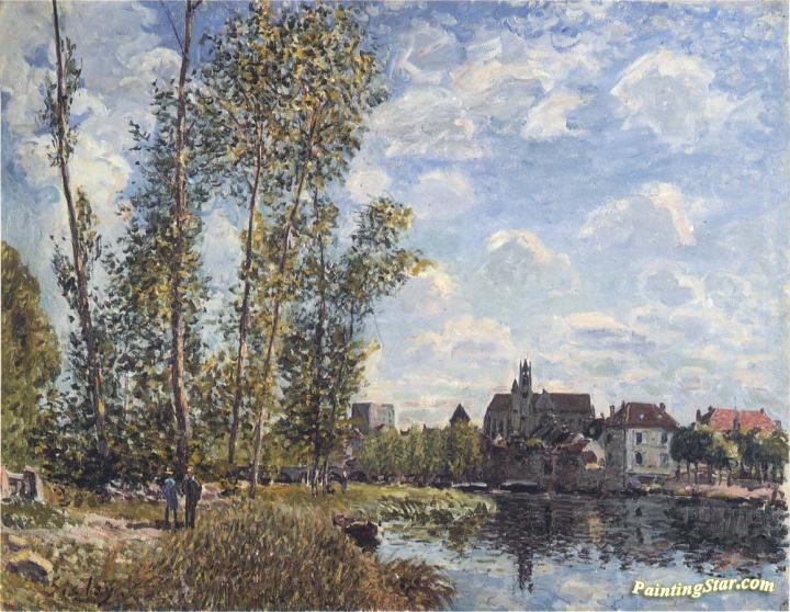 May Afternoon on the Loing Artwork by Alfred Sisley