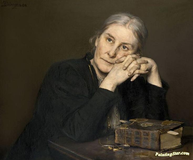 Woman With A Book Artwork by Bertha Wegmann