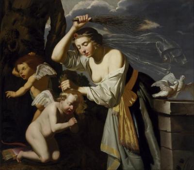 Venus Chastising Amoretti Artwork by Jan van Bijlert