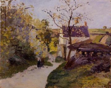 The Large Walnut Tree at l'Hermitage Artwork by Camille Pissarro