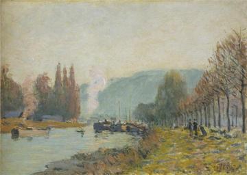 The Seine at Bougival Artwork by Alfred Sisley