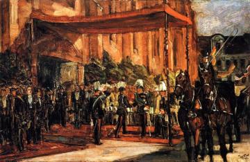 Welcoming The German Crown Prince (study) Artwork by Wilhelm Trübner