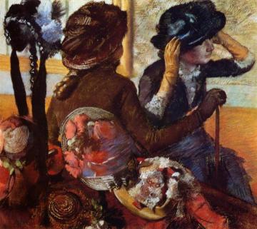 At the Milliner's Artwork by Edgar Degas