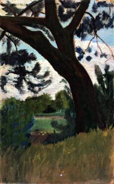 Landscape With Pine Artwork by Paula Modersohn-Becker