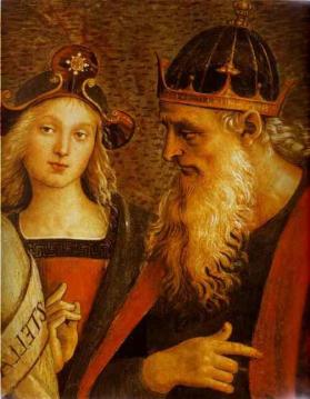 The Almighty With Prophets And Sybils (detail) Artwork by Pietro Perugino