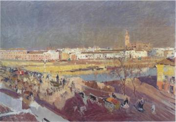 Triana bridge, Seville Artwork by Joaquin Sorolla y Bastida