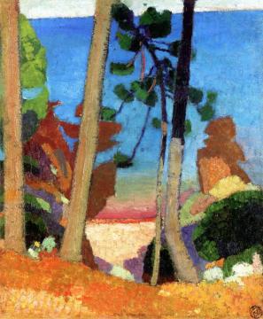 View Over The Sea Through The Trees Artwork by Maurice Denis
